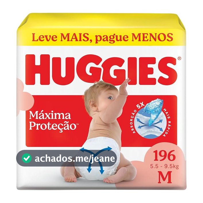 Fralda Huggies Supreme Care M Com 196 Unidades