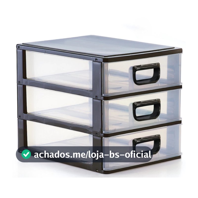 Organizador De Mesa 3 Gavetas Porta Tudo Micro - Monte Libano