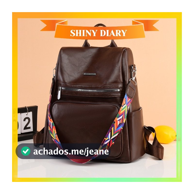 Mochila Bolsa Feminina GRANDE Escolar Trabalho Viagem Couro Sintéticos