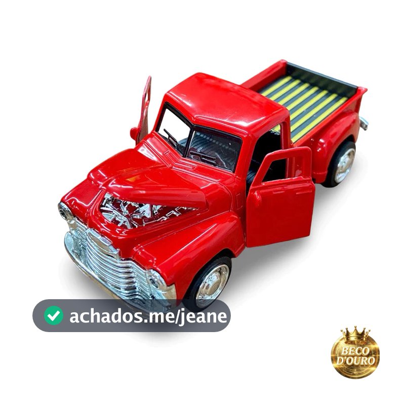 Caminhonete Picape F100 Miniatura Metal Friccao Abre Portas 12cm Colecao