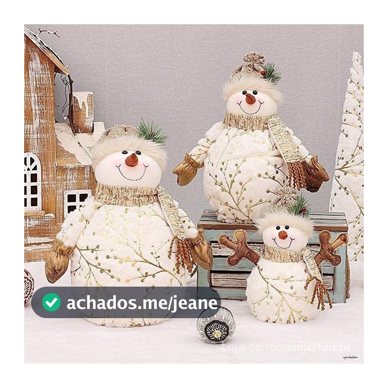 60/50/26cm Decoração de Natal para Casa Boneca de Pelúcia Curta Impressa Boneco de Neve Adequado para Decoração de Loja