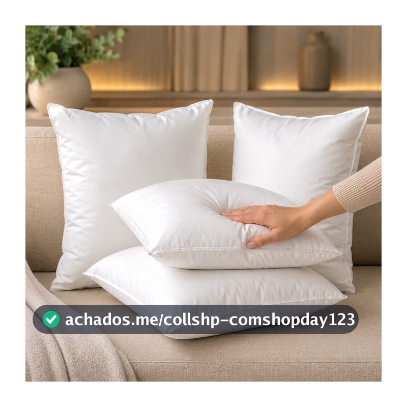 Kit 4 Almofadas Sofá Enchimento de Espuma Refil Almofada Espuma 45x45cm