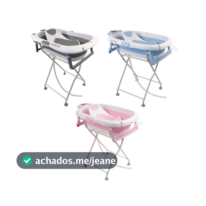 Banheira Dobrável Bebê Suporte Termômetro Embutido Redutor Assento Até 20kg Melon Maxi Baby