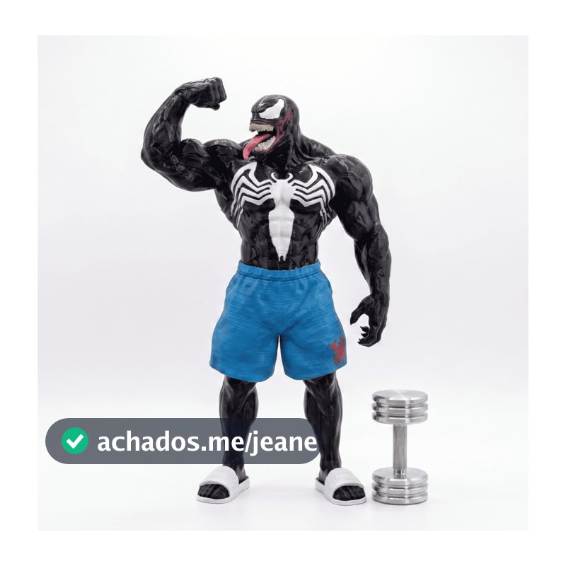 Boneco Venom Maromba Decoração Academia Geek Marvel Musculação