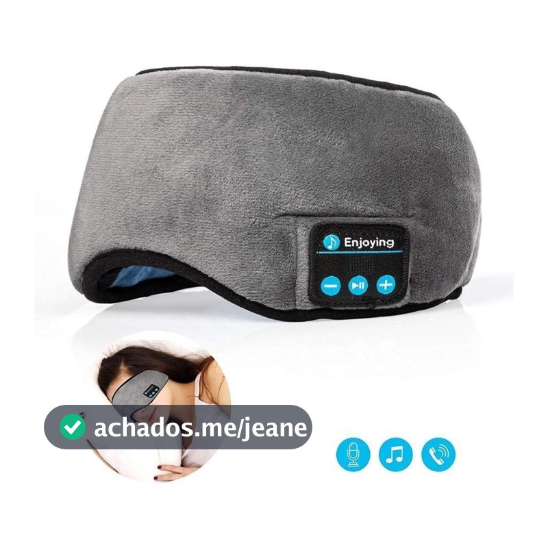 Tapa Olho Máscara Dormir Com Música Fone De Ouvido Sem Fio Bluetooth Yoga Confortável