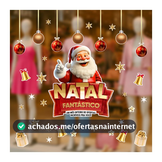 Adesivo Natalino de Vitrine Promoções de Natal – Ideal para Lojas, Disponível em 3 Tamanhos