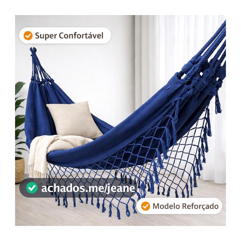 Rede de Descanso Casal Luxo Reforçada Algodão Decorativa