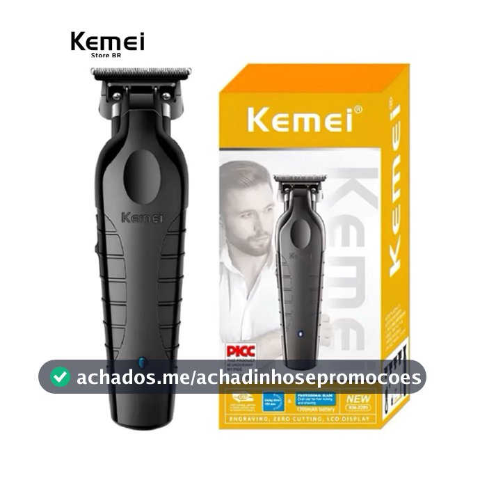 KEMEI 2299 Aparador de cabelo lâmina ajustável, profissional , USB , cortador para cabelos KM 2299 Bivolt