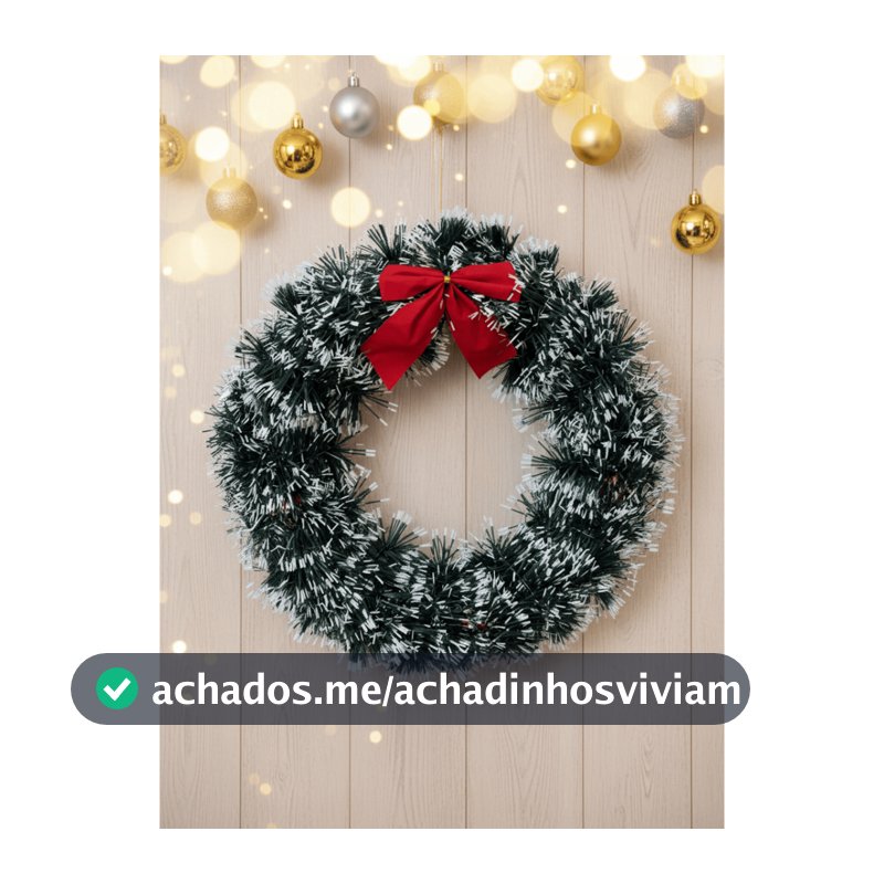 Guirlanda De Natal Nevada Enfeite Com Laço Vermelho Para Porta