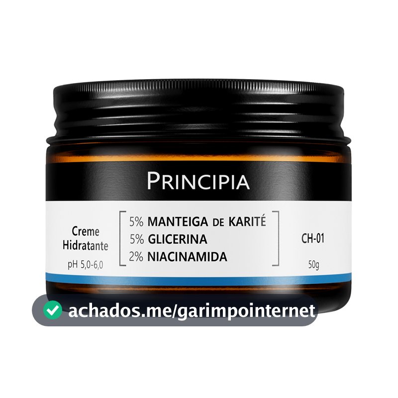 Creme Hidratante Facial 5% Manteiga de Karité + 5% Glicerina + 2% Niacinamida CH-01Principia - 50g