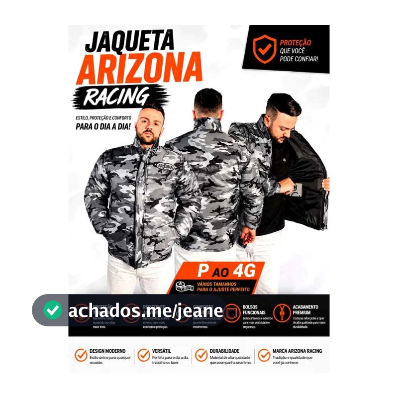 JAQUETA MOTOBOY ARIZONA Racing GP  - Modelo Camuflado Ártico Básico