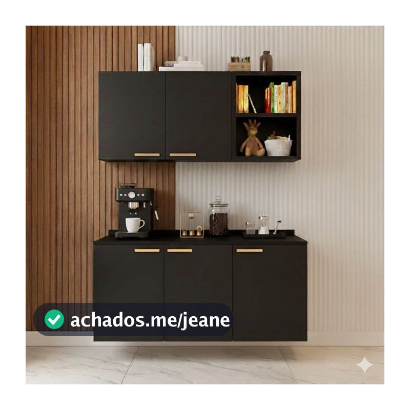QUEIMA DE ESTOQUE - Armário Suspenso + Balcão de Parede Para Cozinha Sala