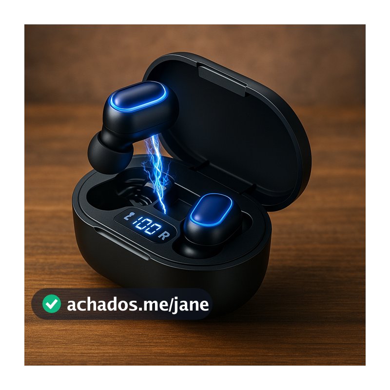 Fone de ouvido Bluetooth Sem Fio Tws Pro Premium Estéreo Preto Academia Corrida Bateria longa Som Potente