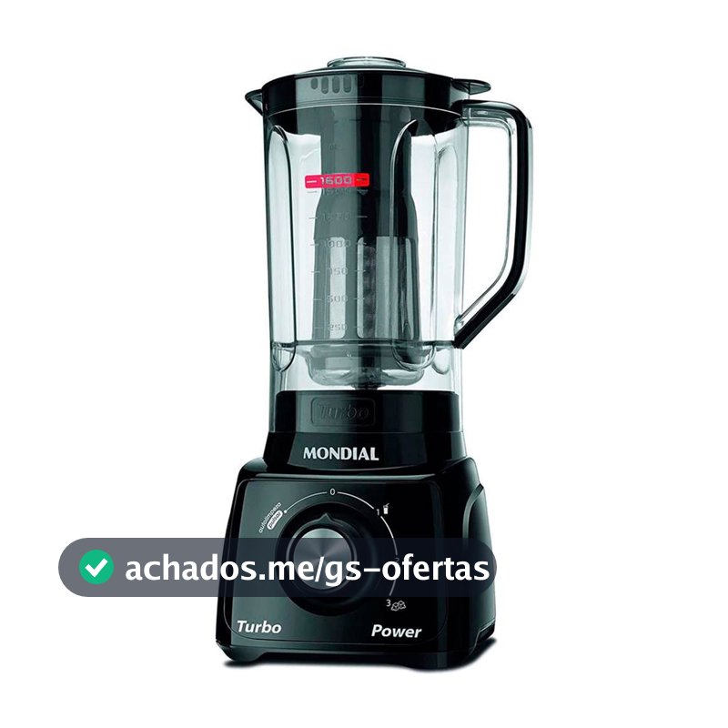 Liquidificador Turbo Power L-99 FB Copo San Cristal 3 Velocidades Mondial