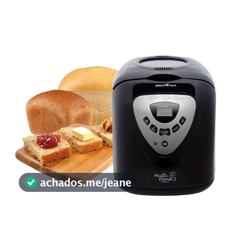 PANIFICADORA MULTIPANE BRITÂNIA ANTIADERENTE C/ 12 PROGRAMAÇÕES 127V PRETA