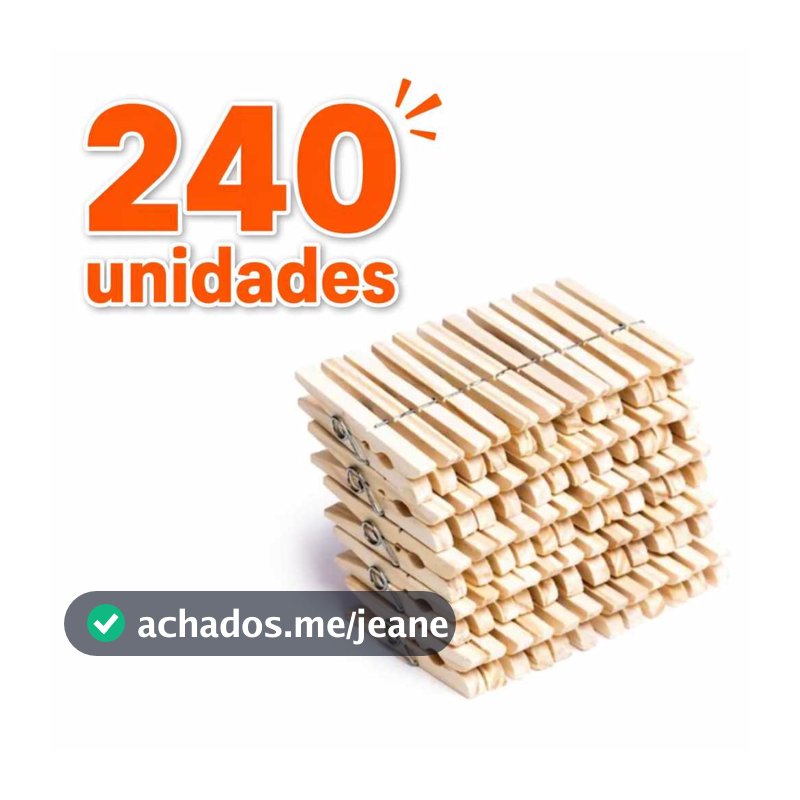 Prendedores Pregadores Roupa Madeira Artesanato 60 a 240 Unidades