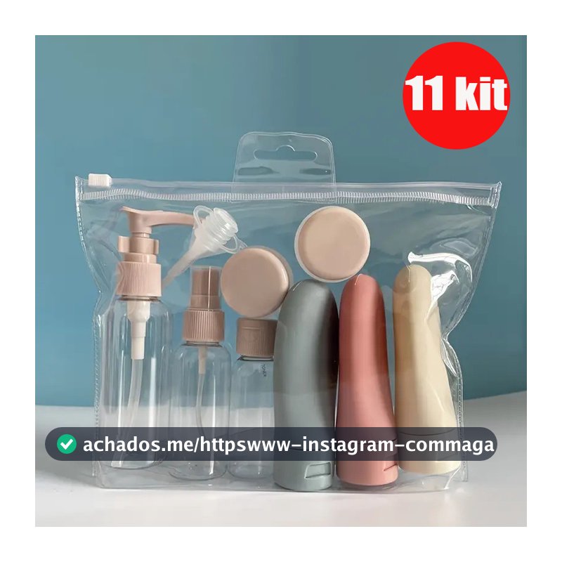Kit 11 De Frascos Para Viagem Conjunto Multifuncional Peças Creme Cosméticos Viagem -S1