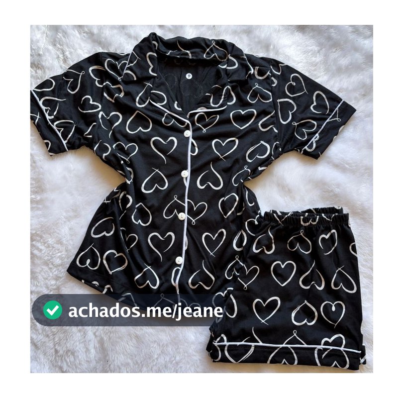 Pijama Short Doll Feminino Adulto Americano Blogueira Botão Amamentação Gestante Oferta Relâmpago