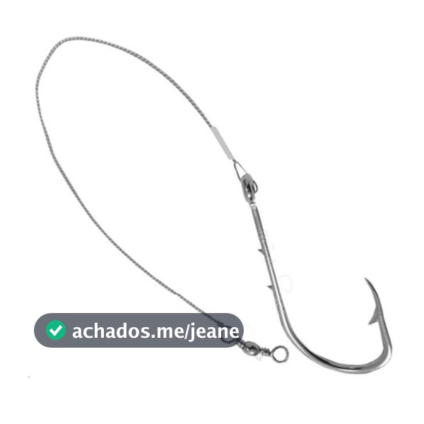Anzol encastoado com girador kit 5pçs(escolha a medida)