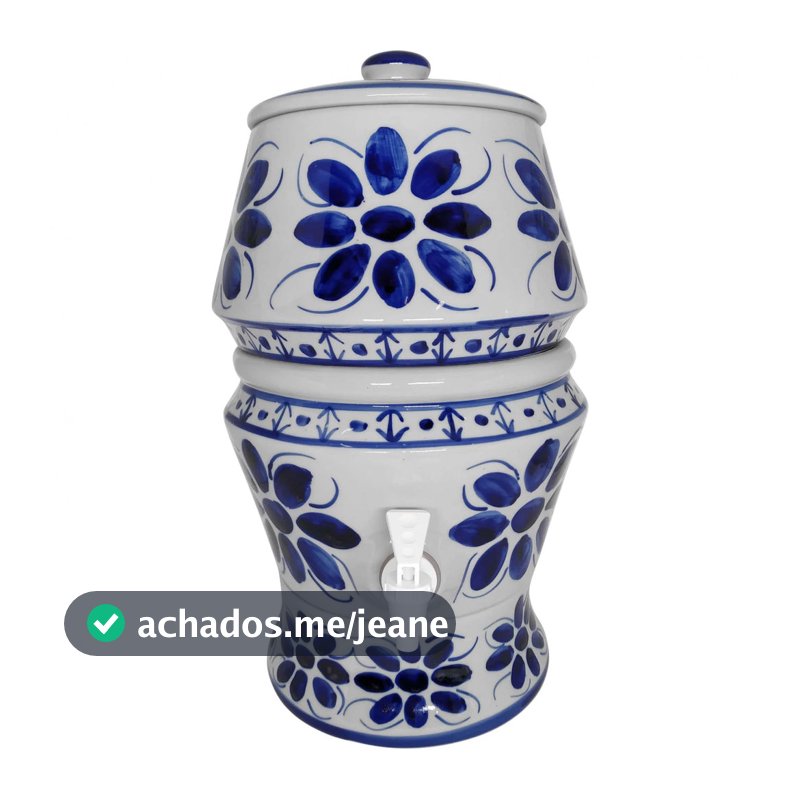 Filtro de Porcelana para agua, 8 litros, Pintado à mão