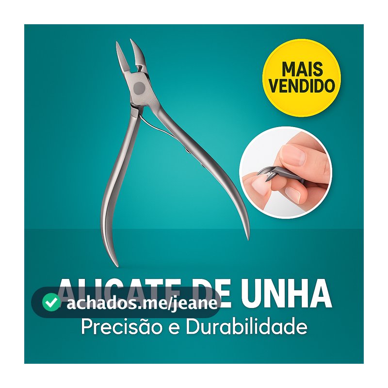 Alicate de Cuticula e Corte Aço Inox Afiado Profissional Unha Resistente Casa e Profissional