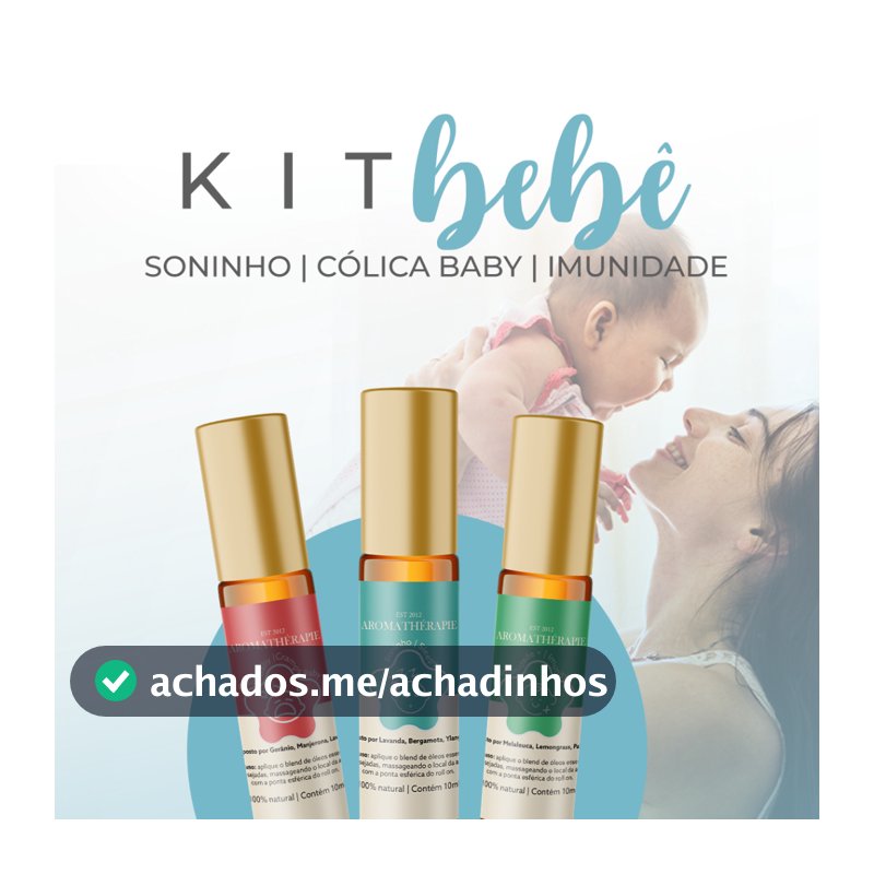 Kit 3 Aromaterapia Bebê Natural Blend Óleos Essenciais Aromathérapie