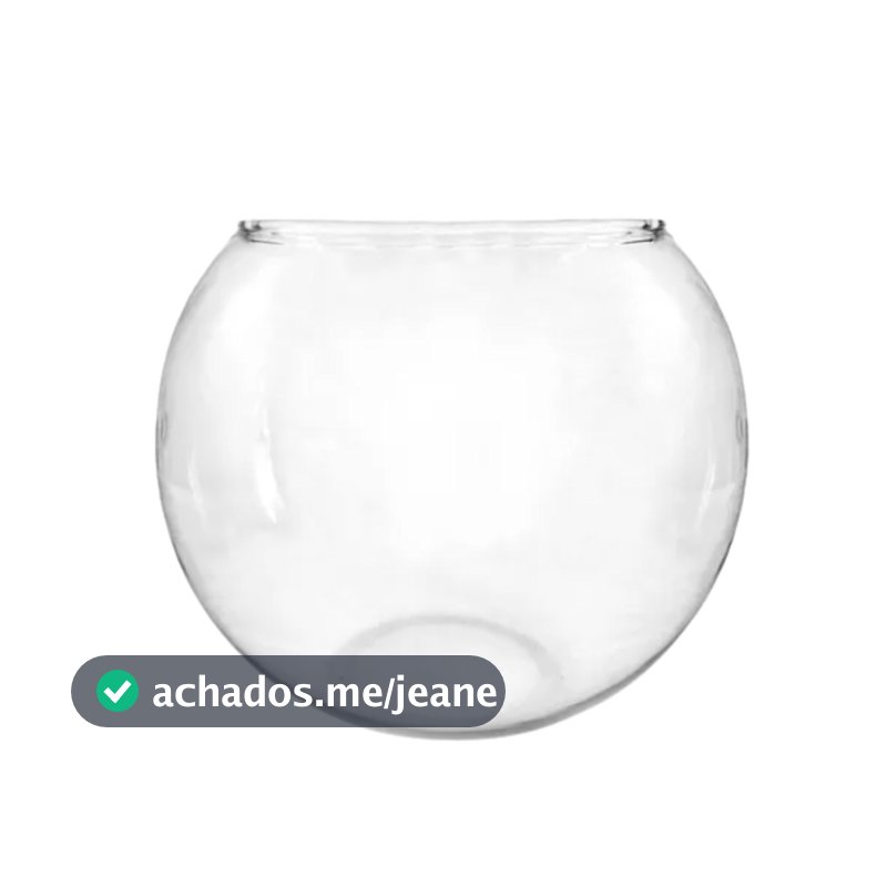 Vaso Aquário Redondo 5l Vidro Reciclado Transparente Decor