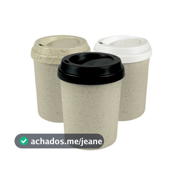 Kit 20 Copo de Café 250ml Eco Madeira com Tampa Bucks