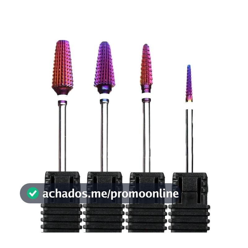 Broca Super Tungstênio kit 4 unidades 4x1 remocao acabamento curvatura limpeza