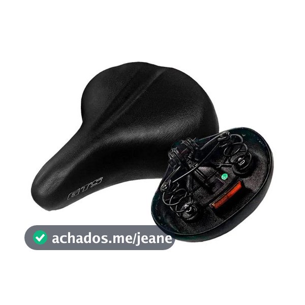 Banco Bicicleta Selim Gts Comfort Gel Tech Refletor 2 Molas Preto