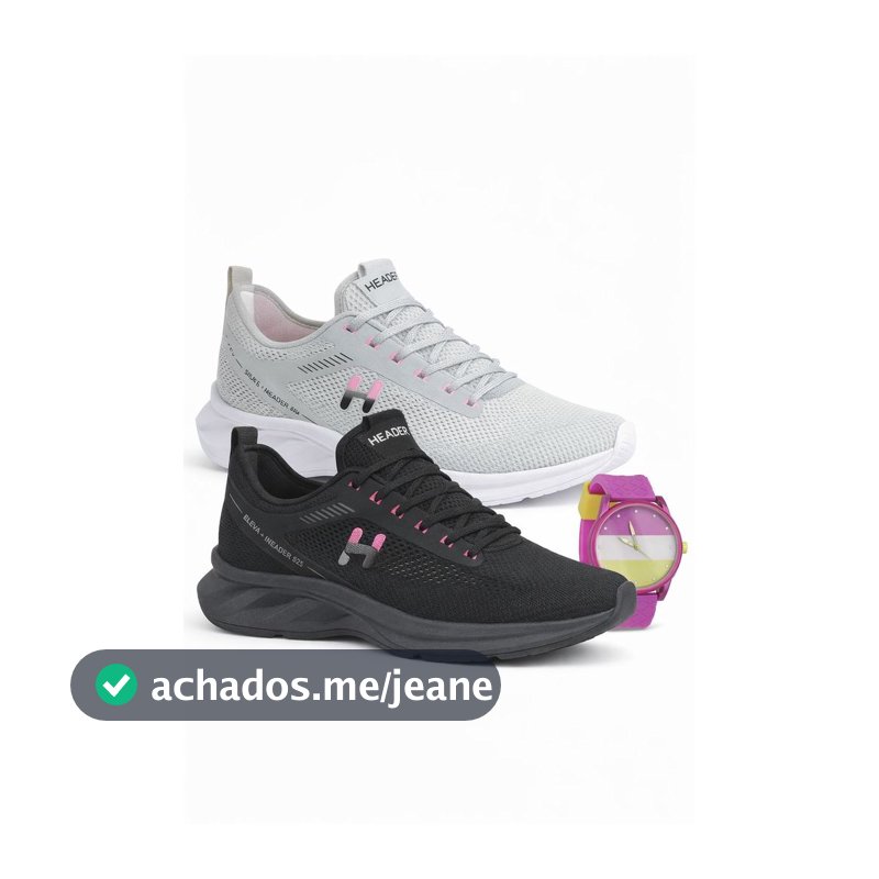 kit Tenis feminino Run casual academia leve e confortavel + relogio feminino