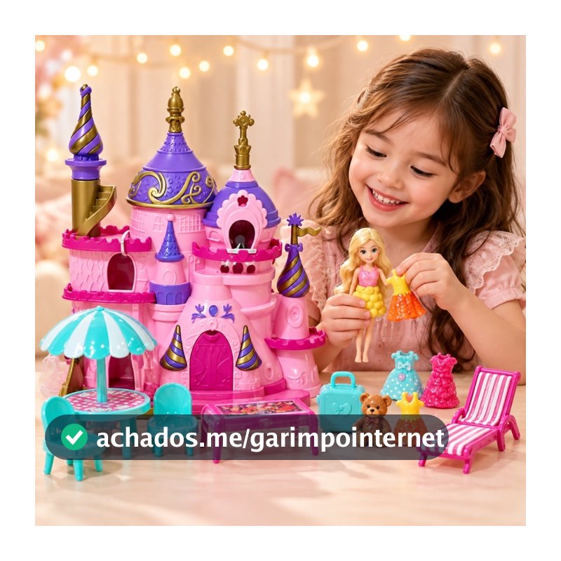Castelo De Princesa Com Bonecas E Acessórios 13 Peças Brinquedo Menina  Casinha Boneca Brinquedo Menina Infantil
