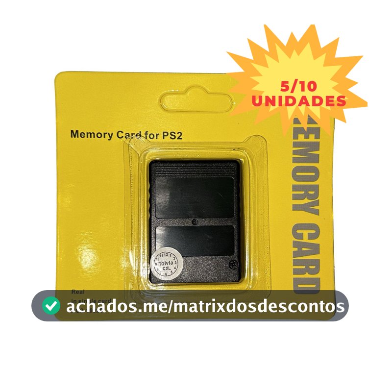 kit 5/10 Memory Card Compativel Ps2 Playstation