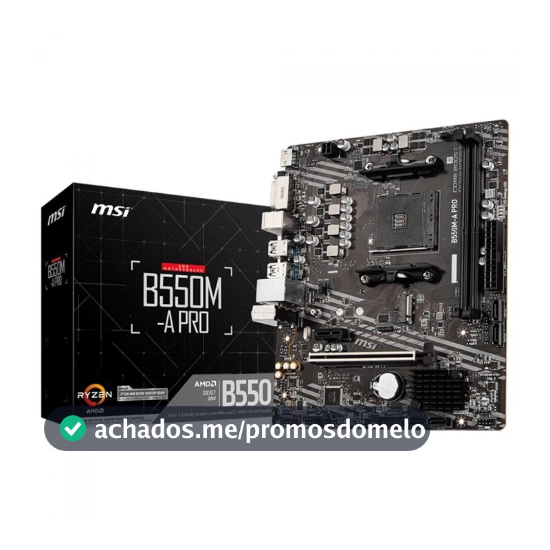 Placa Mãe MSI B550M-A PRO - AMD Ryzen AM4 - DDR4 - Matx - M.2 - Hdmi/dvi