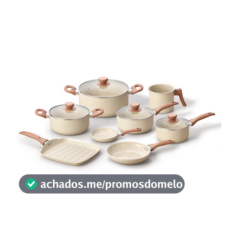 KIT 8 PANELAS COM ANTIADERENTE CERÂMICO TERRARA - OIKOS