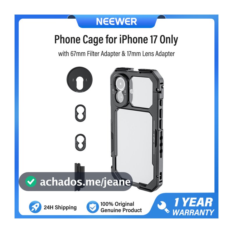 Kit De Gaiola Para Telefone NEEWER PA158 Compatível Com iPhone 17 Apenas , Preto