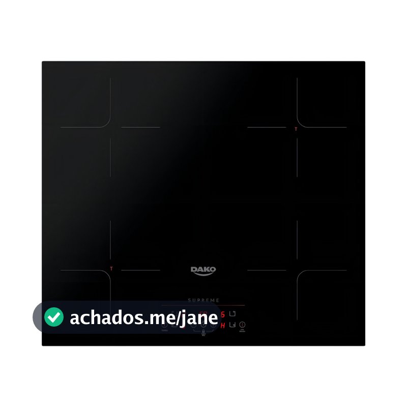 Cooktop De Indução 4 Bocas Dako Supreme Preto 220v