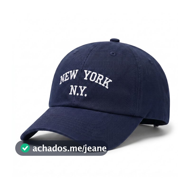 Boné Ny New York Retro Basebol Aba Curva Boné Masculino Feminino Regulagem Fitão Ajustavel Premium
