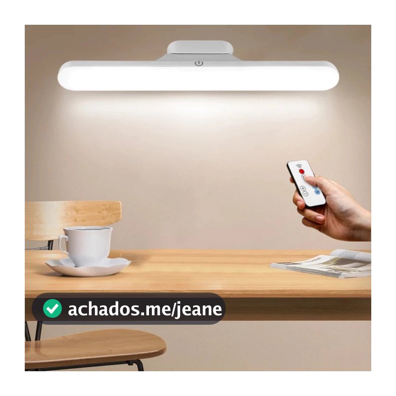 Luminária De Led Sobrepor Bastão Recarregável Sem Fio Com Suporte Magnético E Touch 3 cores com Controle Remoto