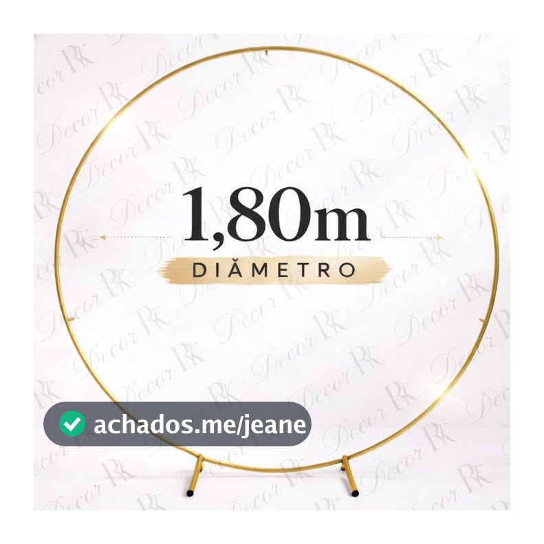 Arco Redondo 1,80M X 1,80M Base Fixa para Festa Desmontável Painel Banners Decoração Estrutura