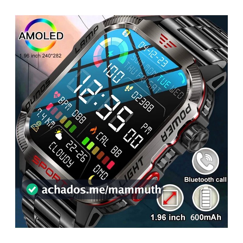 LIGE Esporte relógio inteligente lanterna bússola freqüência cardíaca fitness ip68 à prova dip68 águasmartwatch