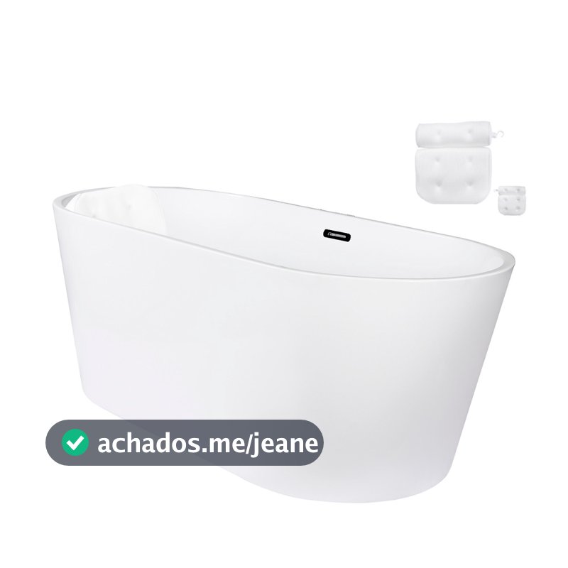 Banheira de Imersão Freestanding Venezza 1,50m Acrílica Branca – Alto Padrão