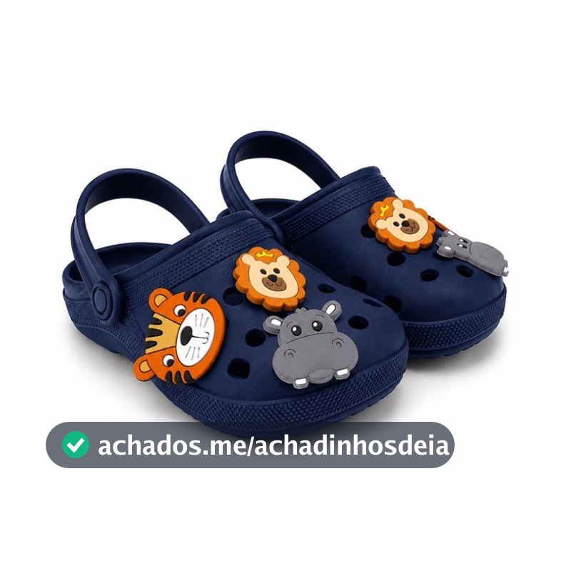 Sandália Babuche Infantil Masculina Safari Animais. Confortável, Leve e Antiderrapante