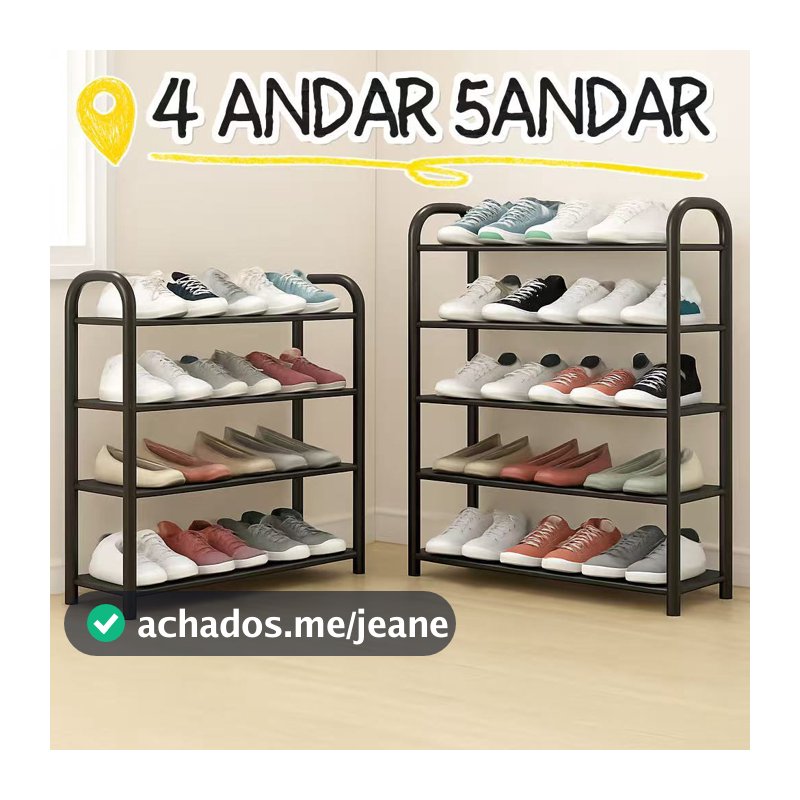 Sapateira 4/5 Andares Organizador de Sapatos Tênis 8/10 Pares Desmontável Multiuso para Sapatos, Livros e Brinquedos