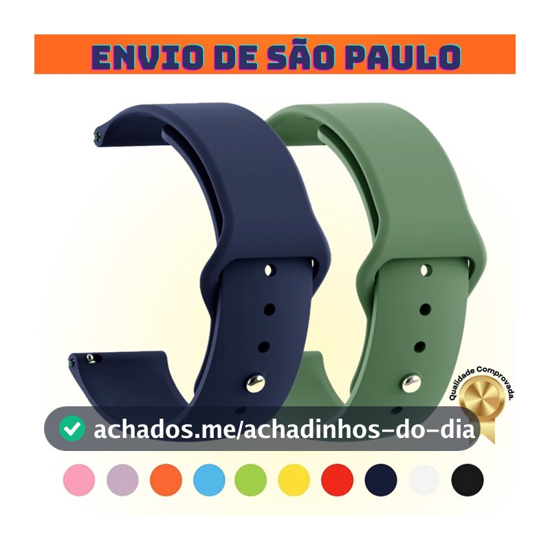 Pulseira 20 / 22mm De Silicone Colorida EXCLUSIVA Para Amazfit GTR | GTR 2-2E | GTR 3- 3 PRO GRT 4