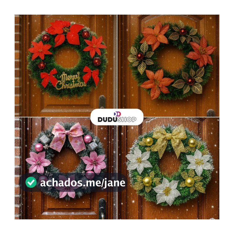 Guirlanda de Natal Decoração pvc 120 Galhos Guirlanda Verde Natalina Decoração Guirlanda 40cm VMP