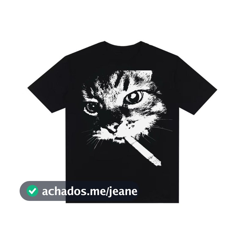 Camiseta Oversized Streetwear Estampada Masculina Feminina Y2K Gato Cat Camisa