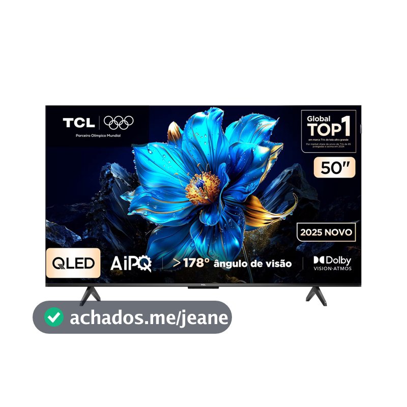 Smart TV 50 50P7K 4K QLED UHD 60Hz com Sistema Operacional Google TV TCL