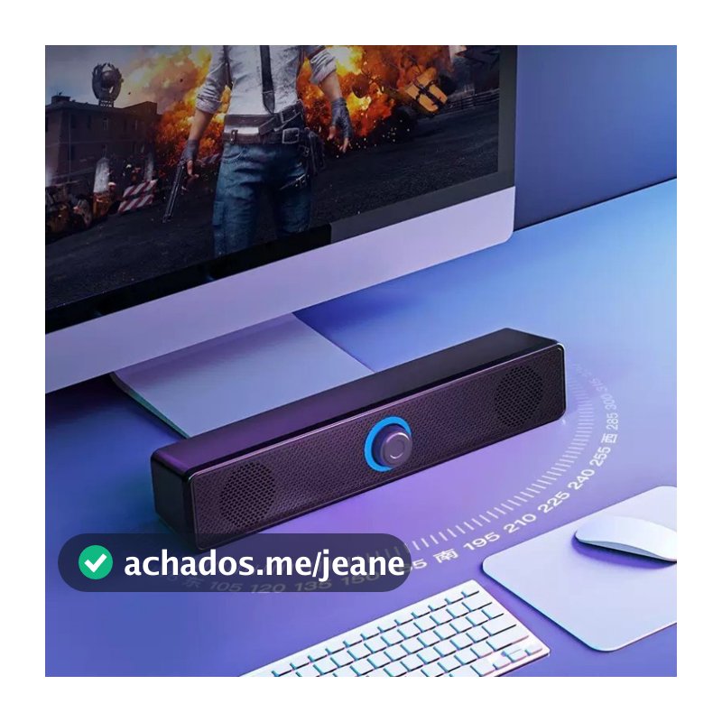 Caixa de Som PC TV Celular P2 e USB Com Fio Plug & Play Design Compacto
