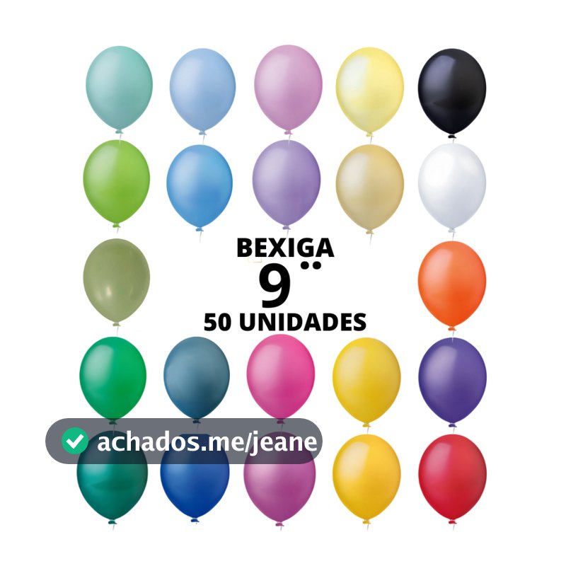 Bexiga 9 Polegadas Redonda c/ 50 Unidades